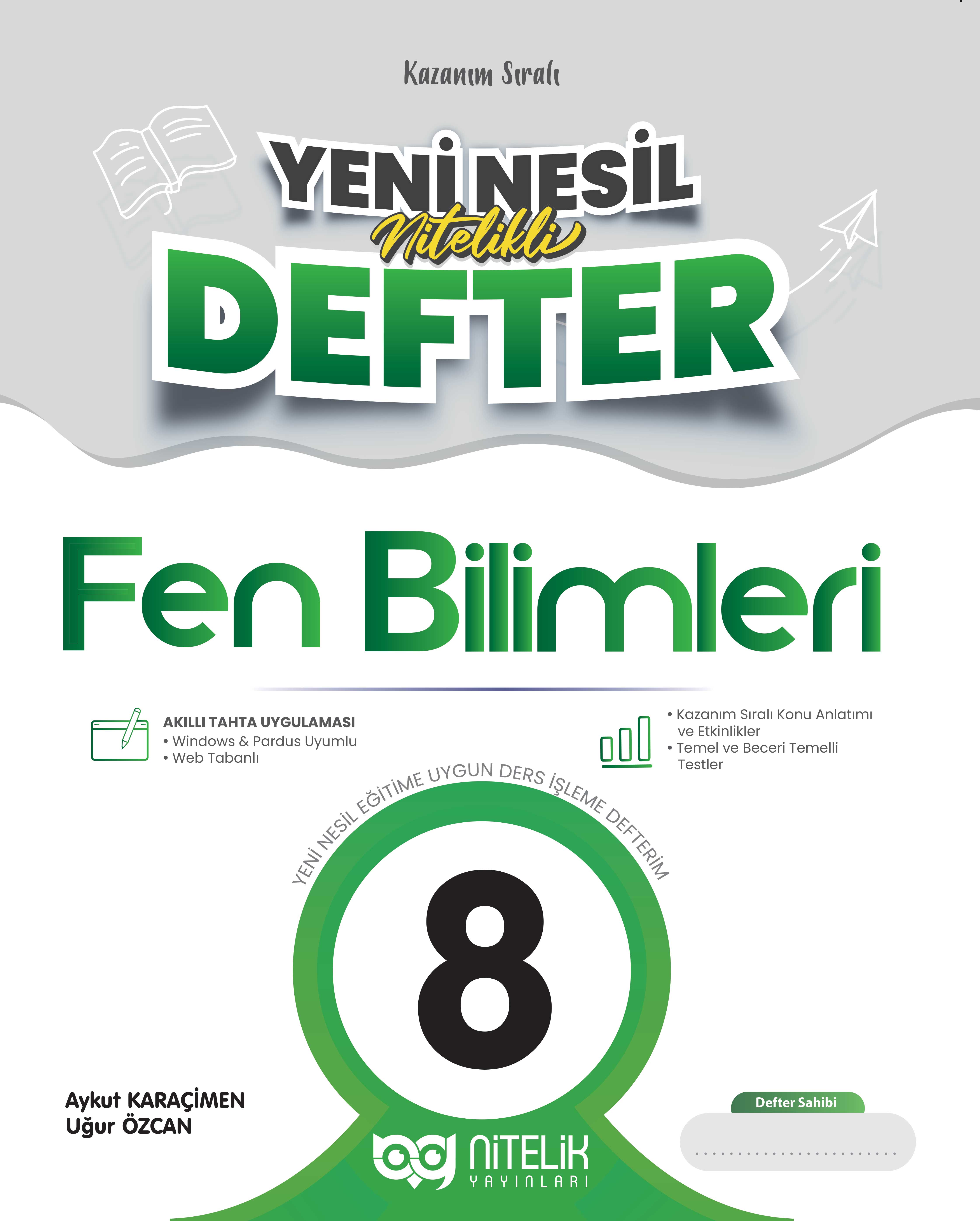 8. Sınıf Fen Bilimleri Yeni Nesil Nitelikli Defter kapak görseli